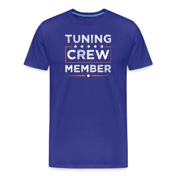 Tuning Crew - Men's Premium Organic T-Shirt - royal blue - Front - Damien (186cm)
