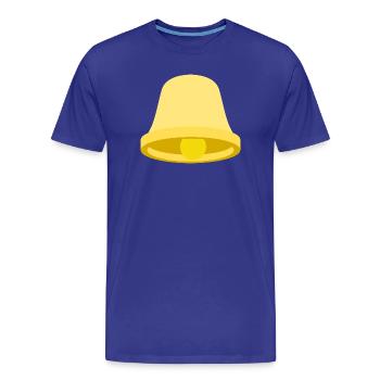 Gelbe Glocke Icon – Minimal - Männer Premium Bio T-Shirt - Königsblau - Vorne - Damien (186cm)