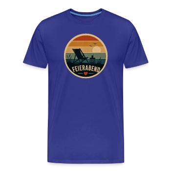 Feierabend Retro - Männer Premium Bio T-Shirt - Königsblau - Vorne - Damien (186cm)
