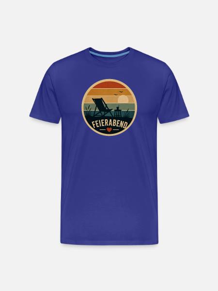 Feierabend Retro - Männer Premium Bio T-Shirt - Königsblau