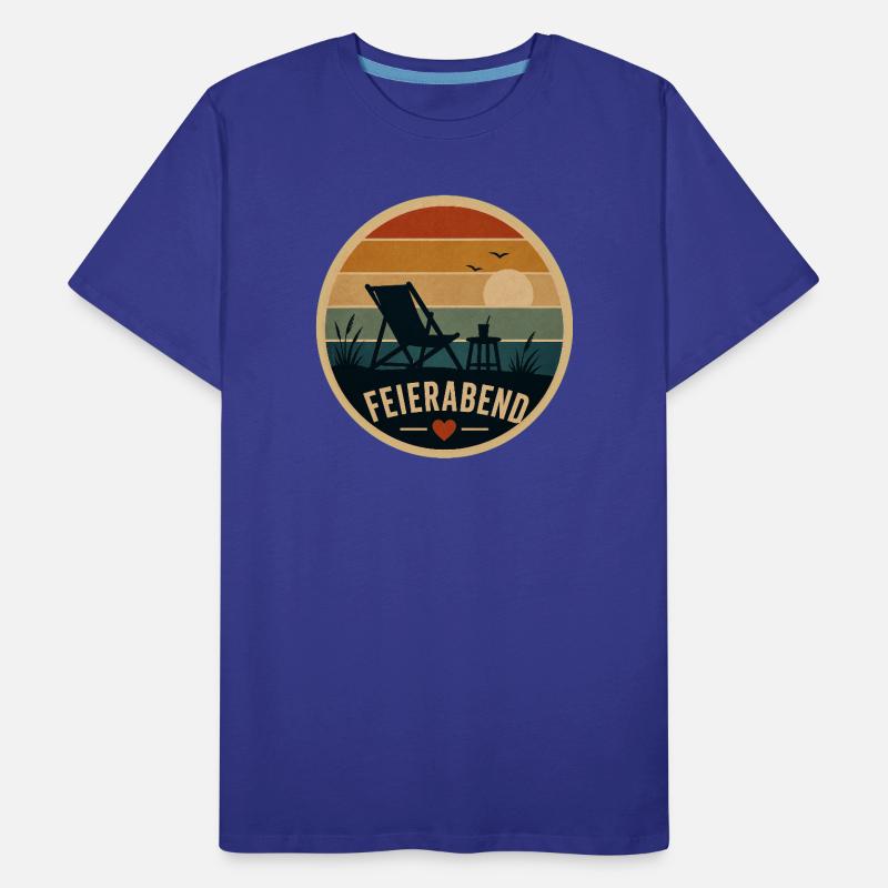 Feierabend Retro Männer Premium Bio T-Shirt