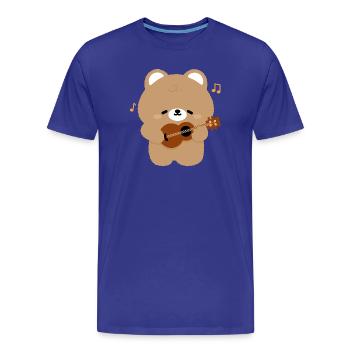 Bear Guitar Serenade - T-shirt bio Premium Homme - bleu roi - Devant - Damien (186cm)