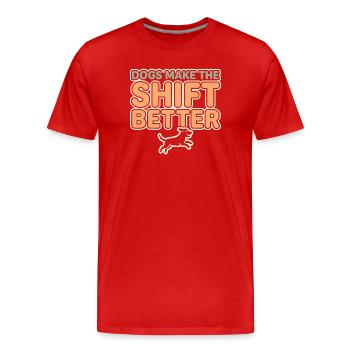 Technicien en chenil, assistant en chenil, soins aux animaux - T-shirt bio Premium Homme - rouge - Devant - Damien (186cm)