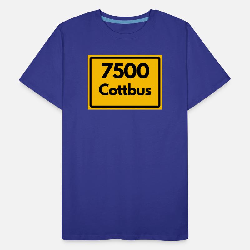OLD POSTCODE POSTCODE RETRO 7500 COTTBUS Men's Premium Organic T-Shirt