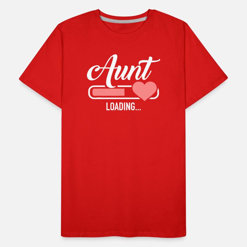 Aunt Loading Heart Graphic Men's Premium Organic T-Shirt