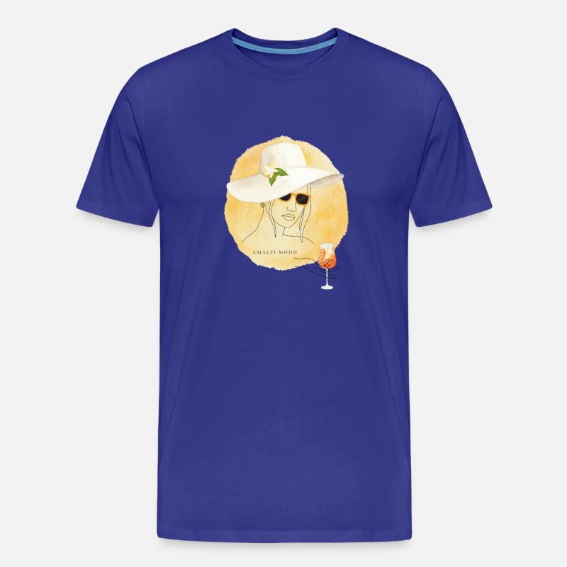Amalfi Mood Lemon Summer Design - Männer Premium Bio T-Shirt - Königsblau