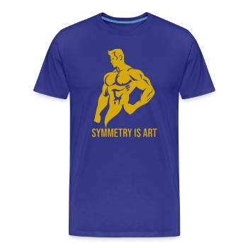 Symmetry Is Art Golden Era Bodybuilding Motivation - Men's Premium Organic T-Shirt - royal blue - Front - Damien (186cm)