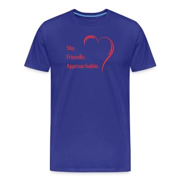 Flirting Introverts Shy Friendly Approachable - Men's Premium Organic T-Shirt - royal blue - Front - Damien (186cm)