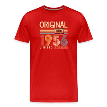 70 years, 70th anniversary - Men's Premium Organic T-Shirt - red - Front - Damien (186cm)