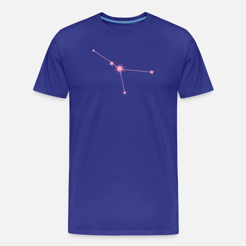 Krebsstern Sternbild Sternzeichen Pastellrosa - Männer Premium Bio T-Shirt - Königsblau