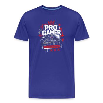 No Luck Just Skill Gamer - Men's Premium Organic T-Shirt - royal blue - Front - Damien (186cm)
