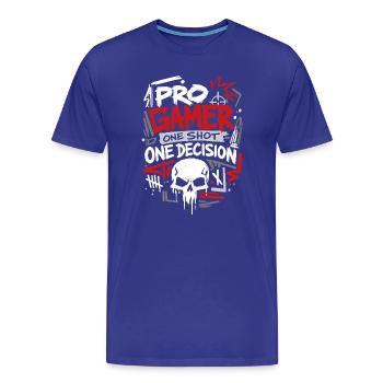Visée, concentration, détruire le joueur - T-shirt bio Premium Homme - bleu roi - Devant - Damien (186cm)