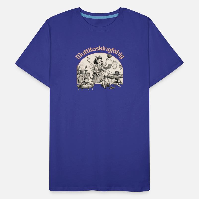 Multitasking? Nein. Muttitasking - Chaos? Läuft! Männer Premium Bio T-Shirt