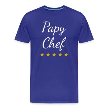 Grandpa Chef Stars - Men's Premium Organic T-Shirt - royal blue - Front - Damien (186cm)