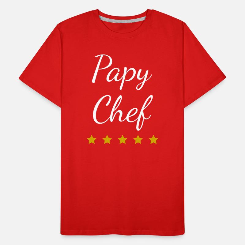 Papy Chef Étoiles T-shirt bio Premium Homme