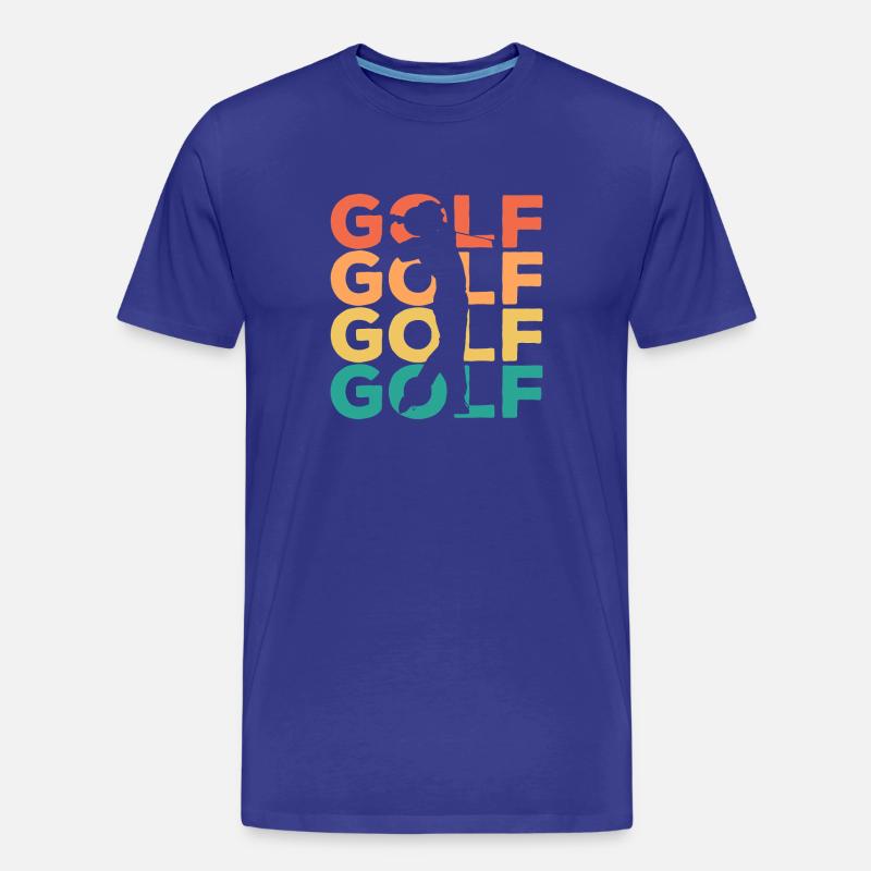 Rainbow Golf Swing Silhouette - Männer Premium Bio T-Shirt - Königsblau