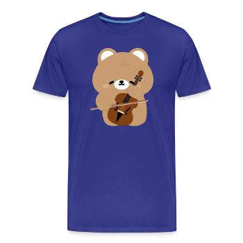 Bären-Cello-Charme - Männer Premium Bio T-Shirt - Königsblau - Vorne - Damien (186cm)