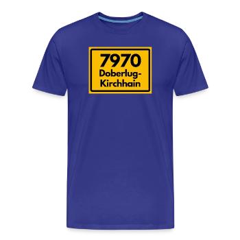 ANCIEN CODE POSTAL 7970 DOBERLUG KIRCHHAIN - T-shirt bio Premium Homme - bleu roi - Devant - Damien (186cm)