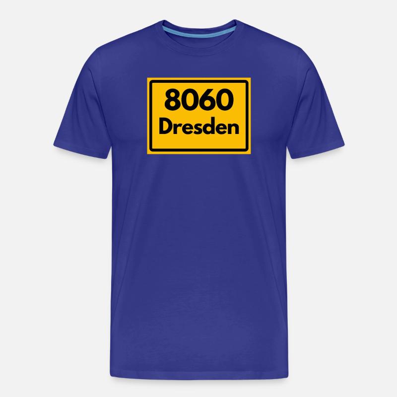 ANCIEN CODE POSTAL 8060 DRESDE, SAXONY - T-shirt bio Premium Homme - bleu roi