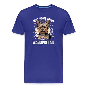 Yorkshire Terrier Yorkshire Race de chien Yorkshire - T-shirt bio Premium Homme - bleu roi - Devant - Damien (186cm)