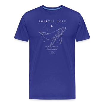 Espoir Éternel - Design Éclatant de la Baleine Inoubliée - T-shirt bio Premium Homme - bleu roi - Devant - Damien (186cm)