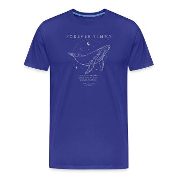 Forever Timmy - Unforgotten Whale Beige Fine Art - T-shirt bio Premium Homme - bleu roi - Devant - Damien (186cm)