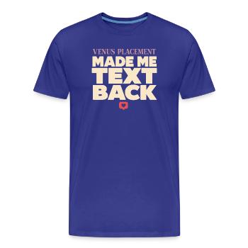 Signe de Vénus Astrologie de Vénus - T-shirt bio Premium Homme - bleu roi - Devant - Damien (186cm)