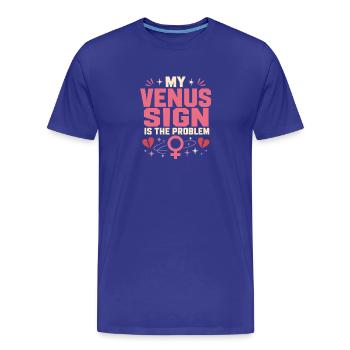 Signe de Vénus Astrologie de Vénus - T-shirt bio Premium Homme - bleu roi - Devant - Damien (186cm)