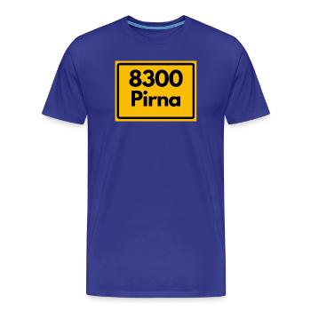 ALTE POSTLEITZAHL PLZ  8300 PIRNA PLZ SACHSEN - Männer Premium Bio T-Shirt - Königsblau - Vorne - Damien (186cm)