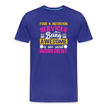 Awesome Secret Ingredient – Food & Nutrition Services - Men's Premium Organic T-Shirt - royal blue - Front - Damien (186cm)