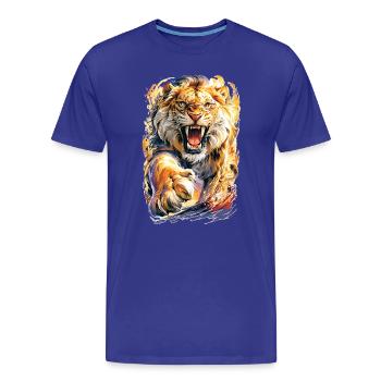 Tolle Wildkatze - Männer Premium Bio T-Shirt - Königsblau - Vorne - Damien (186cm)