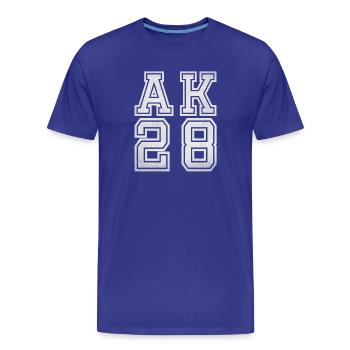 AK28 - T-shirt bio Premium Homme - bleu roi - Devant - Damien (186cm)