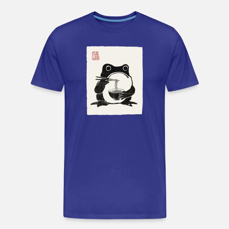 Japanisches Grumpy Frog Ramen-Nudelfest - Männer Premium Bio T-Shirt - Königsblau
