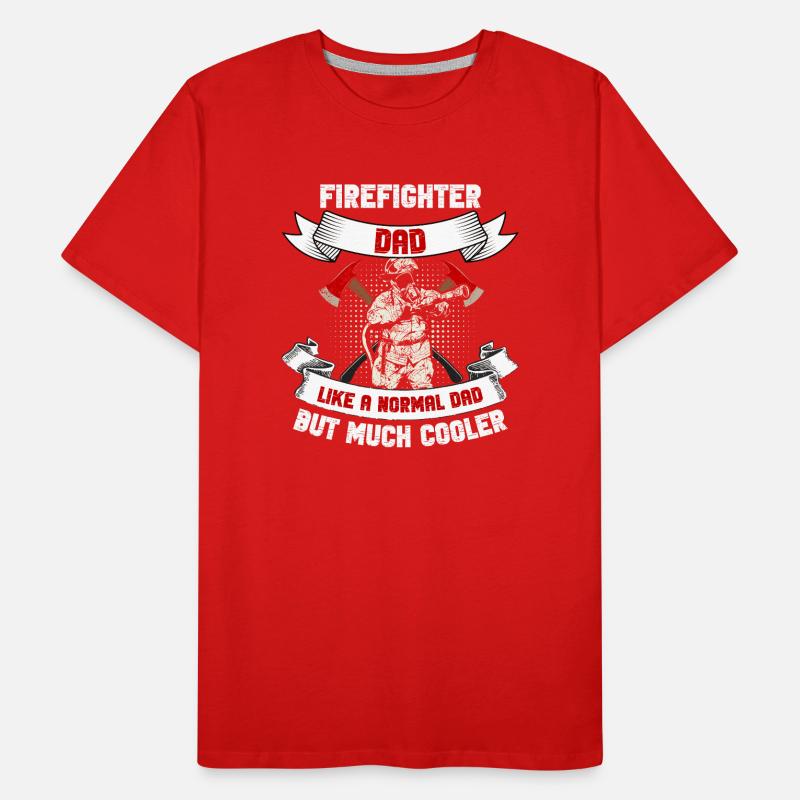 Cool Firefighter Dad Men's Premium Organic T-Shirt