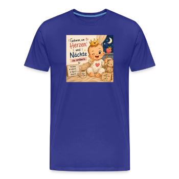 Geboren um Herzen zu Erobern - Männer Premium Bio T-Shirt - Königsblau - Vorne - Damien (186cm)