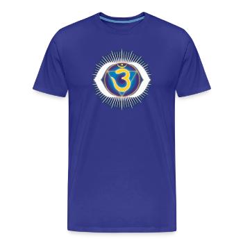 Chakra du front Ajna - T-shirt bio Premium Homme - bleu roi - Devant - Damien (186cm)