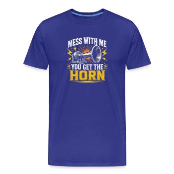 Cadeau drôle de chauffeur de camion professionnel - T-shirt bio Premium Homme - bleu roi - Devant - Damien (186cm)