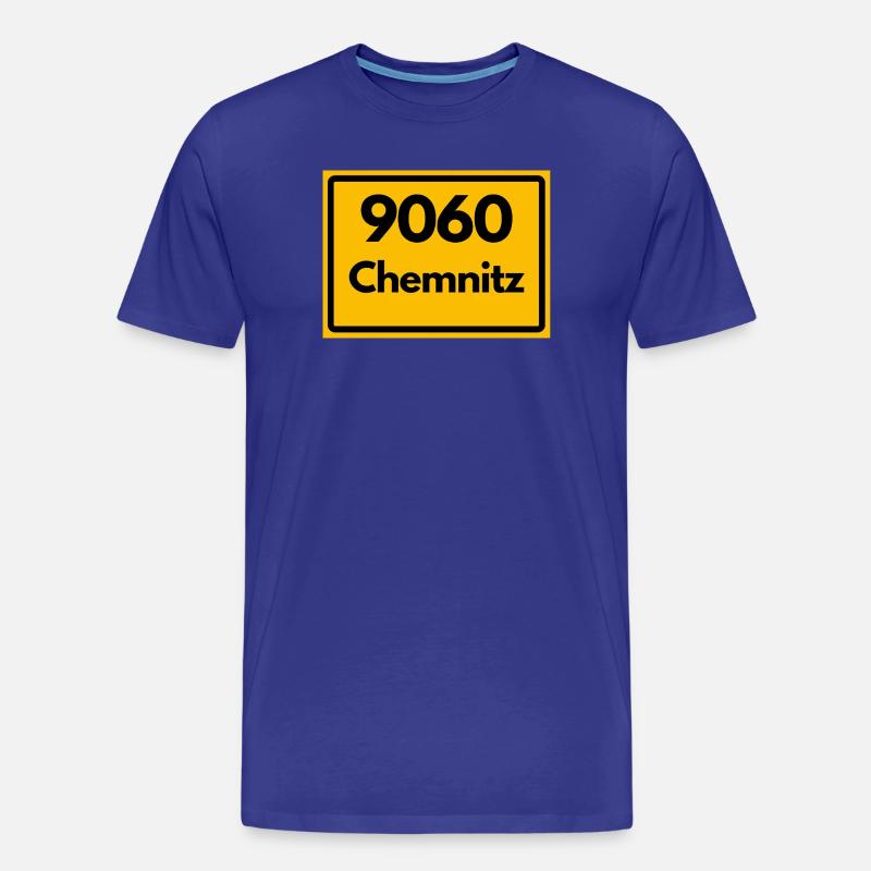 9060 PLZ SACHSEN CHEMNITZ ALTE POSTLEITZAHL - Männer Premium Bio T-Shirt - Königsblau