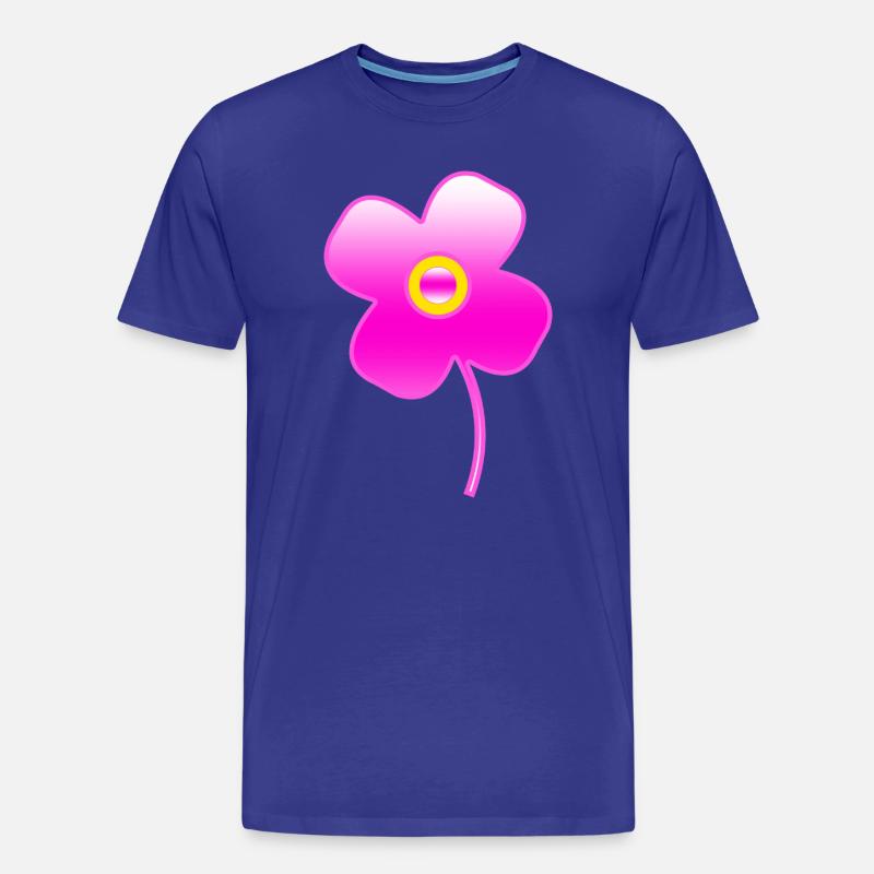 Blumen - Männer Premium Bio T-Shirt - Königsblau