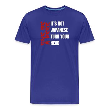Tourne ta tête Bière - T-shirt bio Premium Homme - bleu roi - Devant - Damien (186cm)