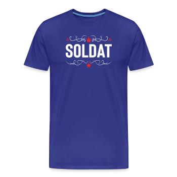 Soldier Profession - Men's Premium Organic T-Shirt - royal blue - Front - Damien (186cm)