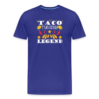 taco tuesday legend - Men's Premium Organic T-Shirt - royal blue - Front - Damien (186cm)