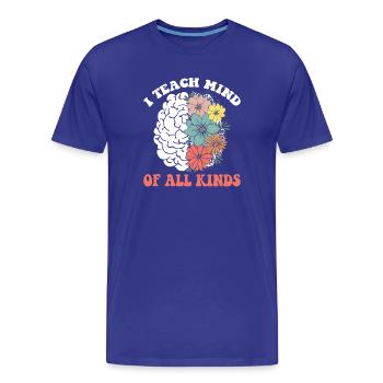 Blühendes Gehirn der Vielfalt - Männer Premium Bio T-Shirt - Königsblau - Vorne - Damien (186cm)