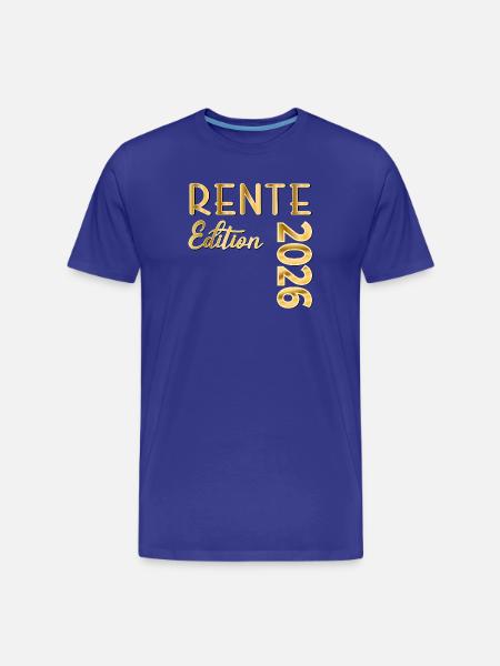 Rente 2026 Rentnergeschenke - Männer Premium Bio T-Shirt - Königsblau