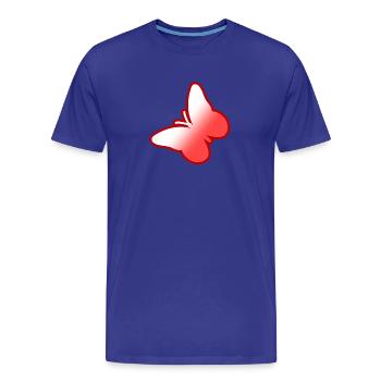 Schmetterling - Männer Premium Bio T-Shirt - Königsblau - Vorne - Damien (186cm)