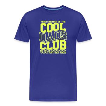Cadeau de papa pour la fête des pères - Club des papas cool - T-shirt bio Premium Homme - bleu roi - Devant - Damien (186cm)
