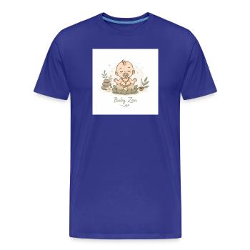 Bébé Zen Pacifique - T-shirt bio Premium Homme - bleu roi - Devant - Damien (186cm)