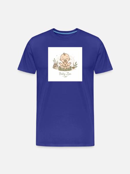 Pacific Zen Baby - Men's Premium Organic T-Shirt - royal blue
