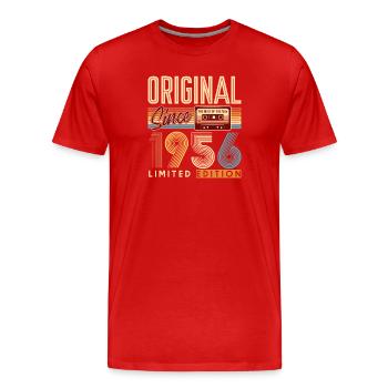 70th birthday, 70 years - Men's Premium Organic T-Shirt - red - Front - Damien (186cm)