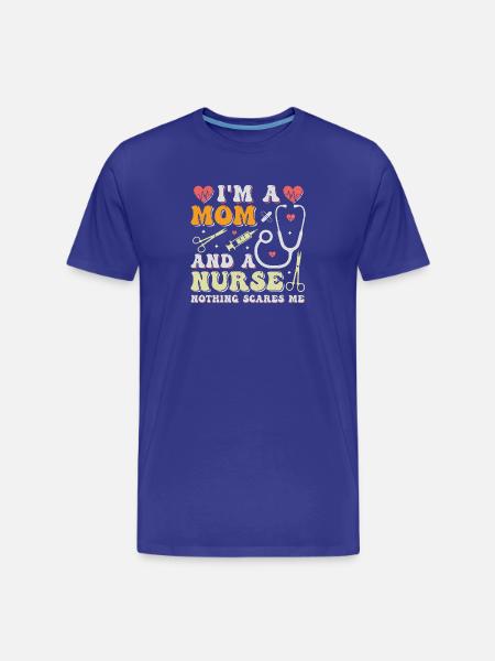 Je suis maman et infirmière - T-shirt bio Premium Homme - bleu roi